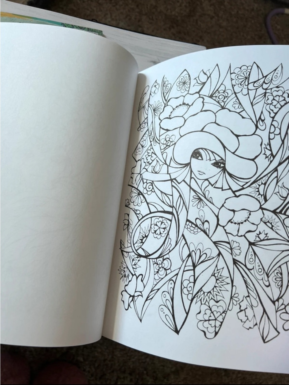 Fanciful Faces Coloring Book - Multicolor - Picture 2 of 6